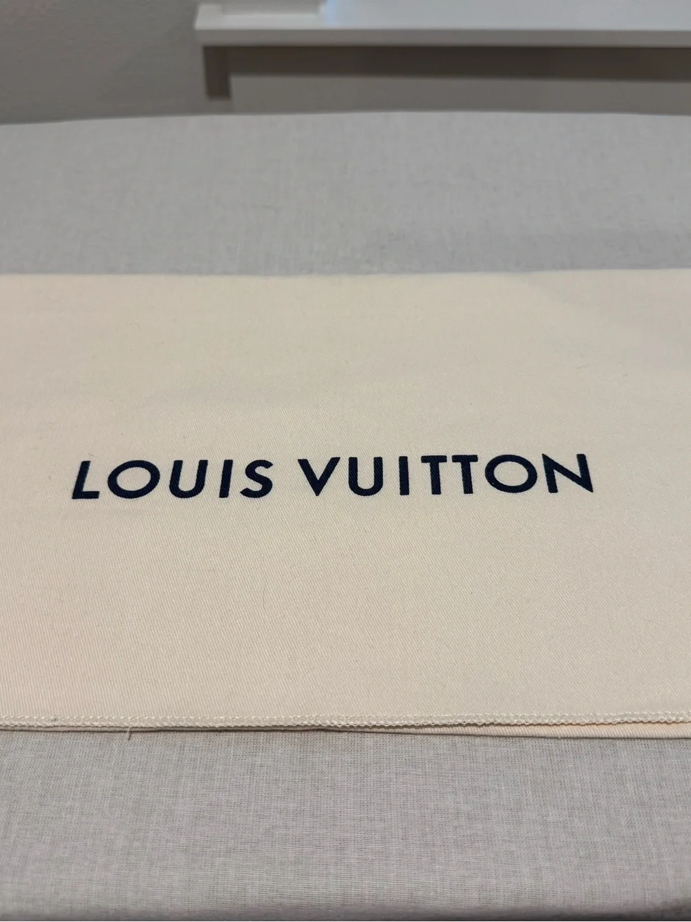 Louis Vuitton women’s Dust Bag - Cream with Black Logo
